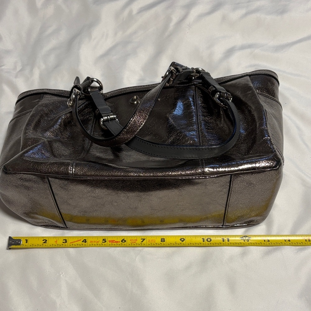 Coach Shimmering Metallic Tote - Picture 6 of 8